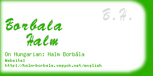 borbala halm business card